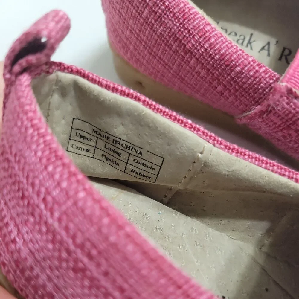 Sneak A Peek Baby Girl 3 Shoes Round Toe Slip On Pink Squeak Sneakers No Whistle